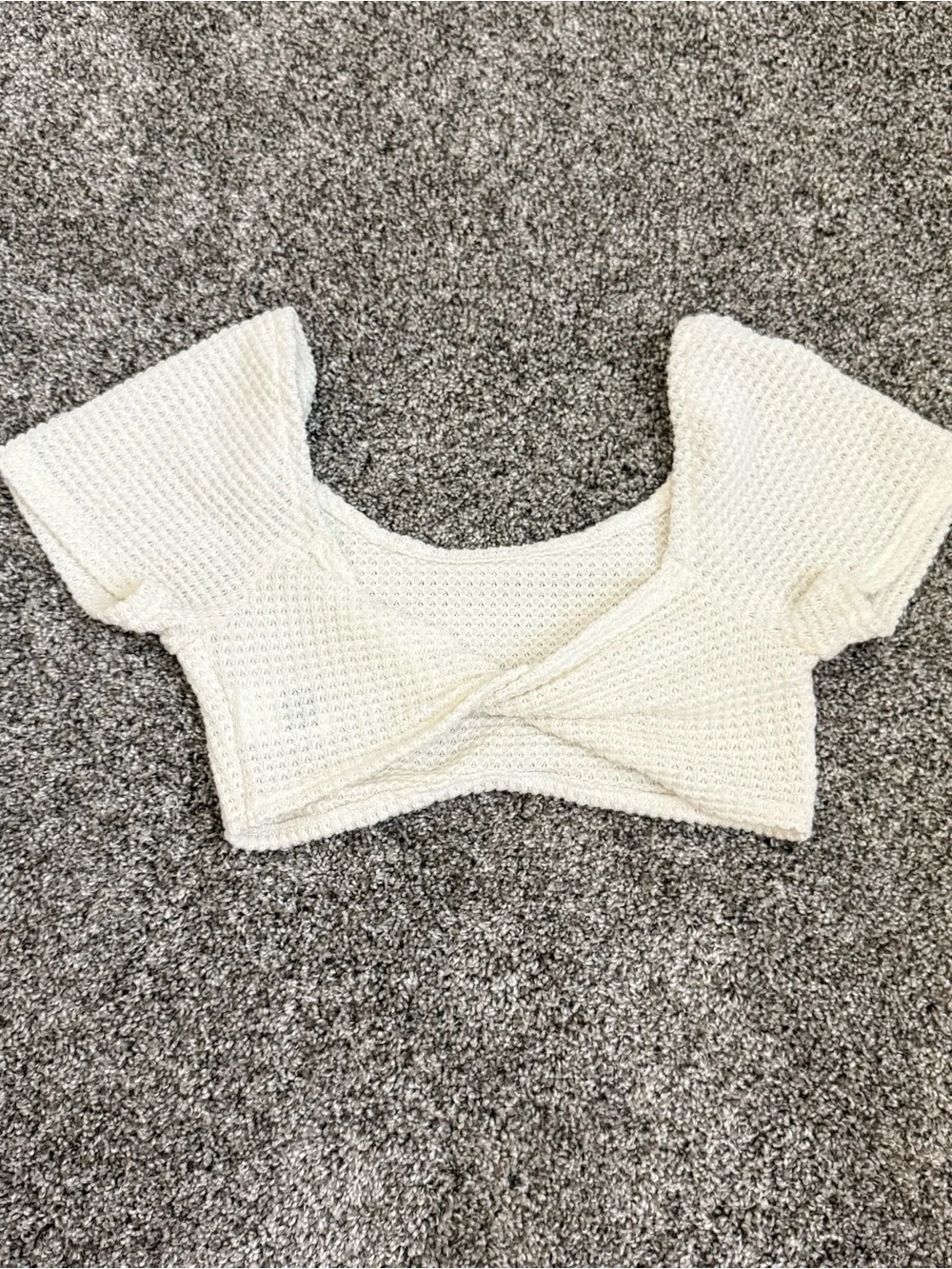 SHEIN Cream Crochet Crop Top - Picture 2 of 2